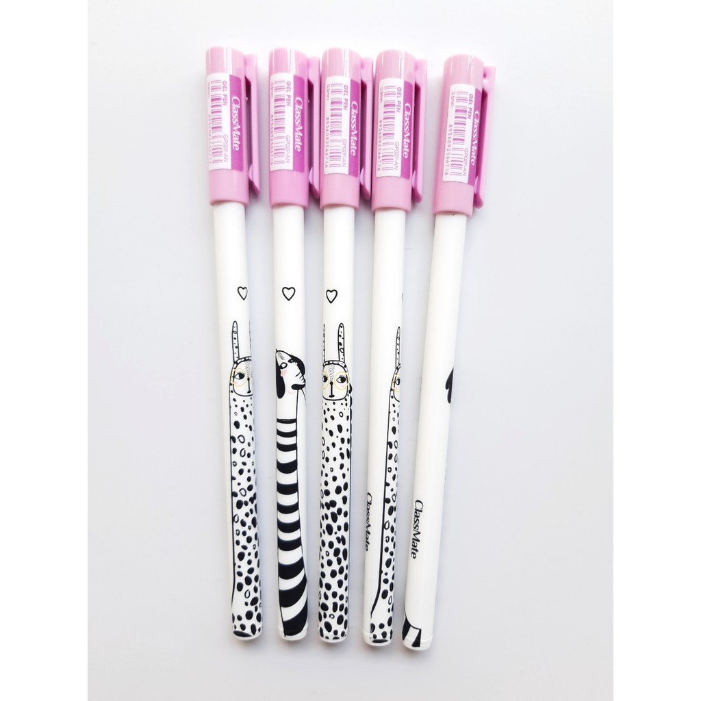 Combo 2 chiếc Bút gel 0.5mm Animals GP02-AN CLASSMATE - Tím/Xanh/Đen