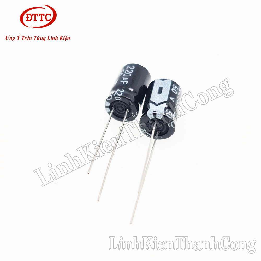 Tụ Hóa 220uF 50V (8x12mm)