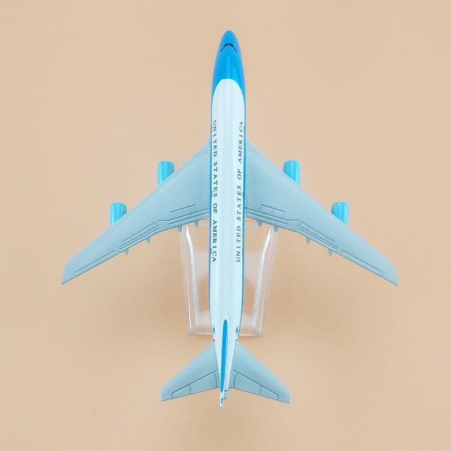 Mô hình máy bay B747 Air Force One (The United States of America-Obama) 16cm
