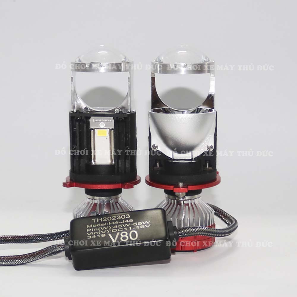 Bi Cầu LED V80 gắn xe máy ôtô