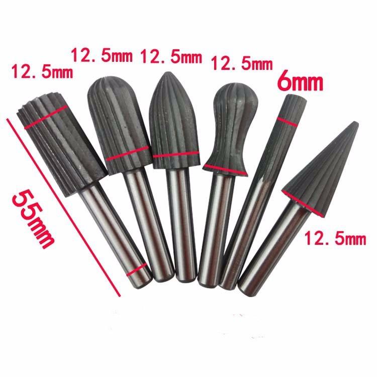 Bộ 6 mũi mài khắc gỗ lũa HSS