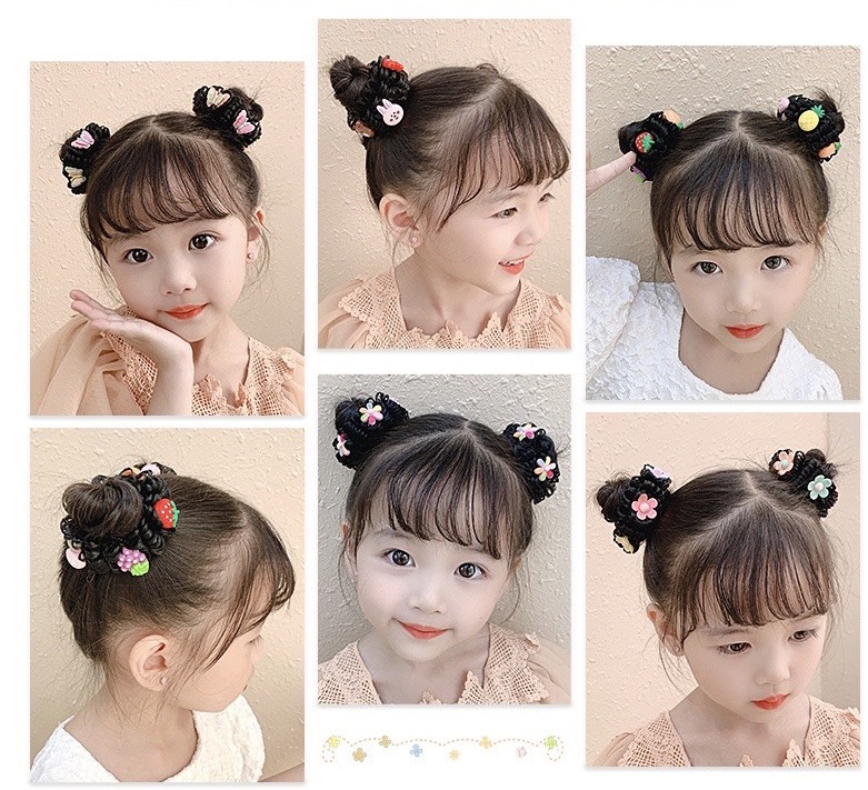 Buộc tóc cột tóc giả dễ thương siêu yêu cho bé