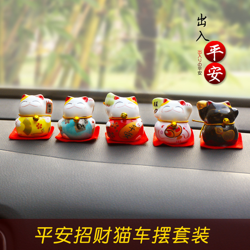 [HCM]Bộ 5 Mèo Sứ Thần Tài Maneki Neko Nhật Bản