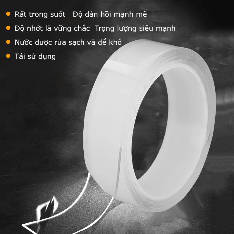 Keo 3M 2 Mặt Siêu Dính Dày 1mm Không thấm nước chống ẩm chống nấm mốc
