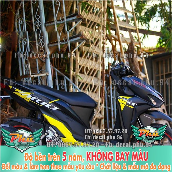 Tem rời vario indo đen vàng -mã 3