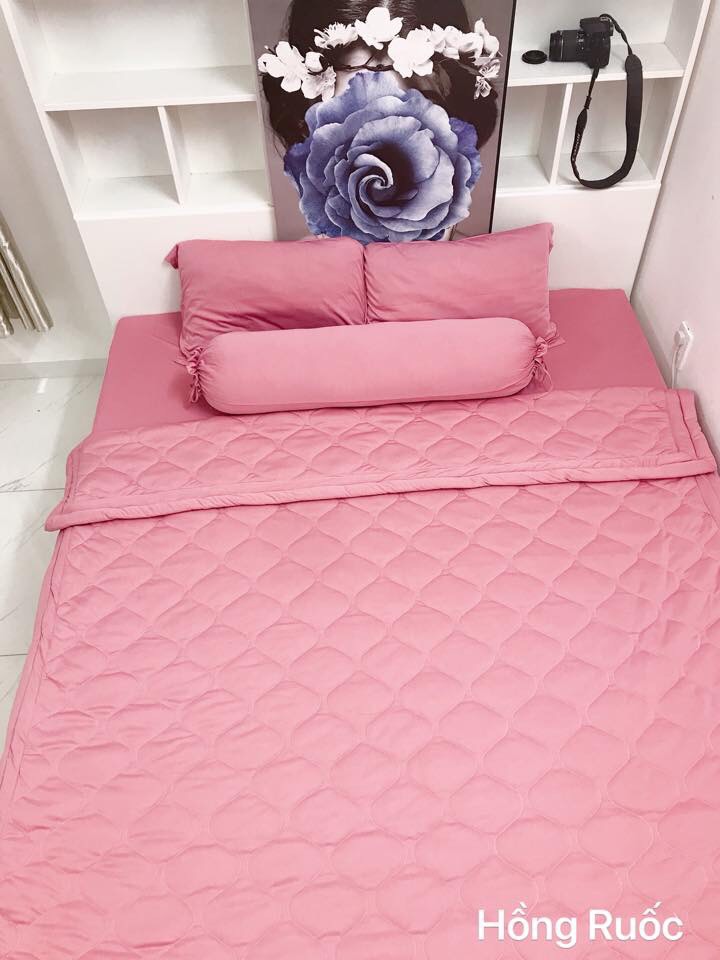 [HCM]Drap Lẻ Thun Lạnh Hàn Quốc Lan Phạm Bedding - Màu Hồng Ruốc