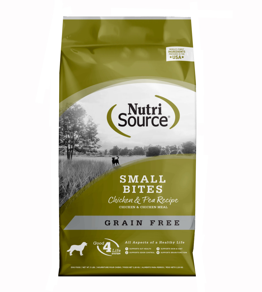 Hạt Cho Chó NUTRISOURCE Small Bites Grain Free 2.26kg - Vị Gà Và Đậu Hà Lan - [Nông Trại Thú Cưng]