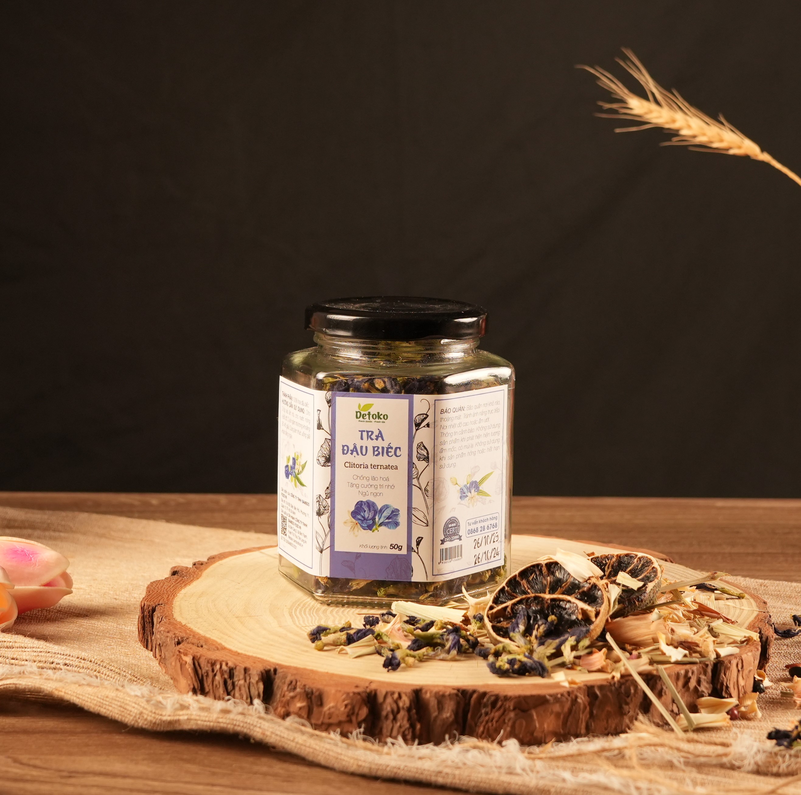 Trà hoa đậu biếc sấy lạnh bamboo 50G