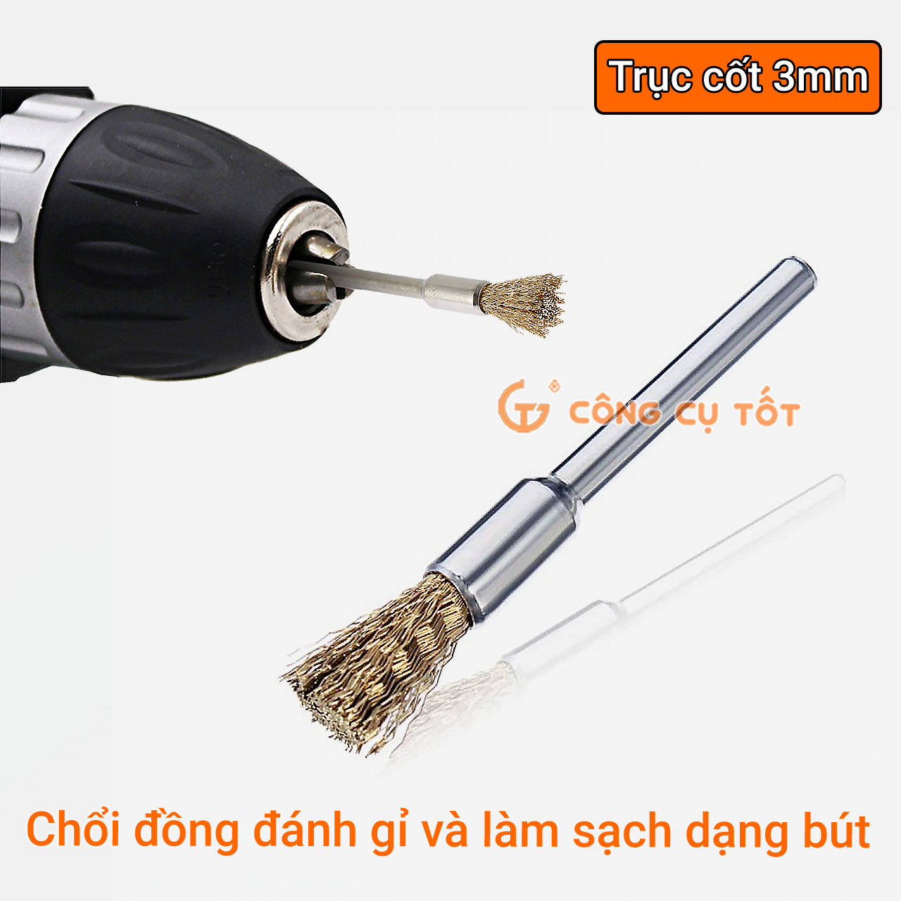 Chổi đánh gỉ - chổi đánh rỉ trục 3mm