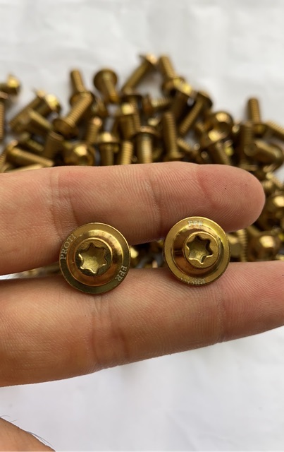 [ Màu Vàng ] Ốc Proti M8 * 20mm ốc đĩa ; gác chân
