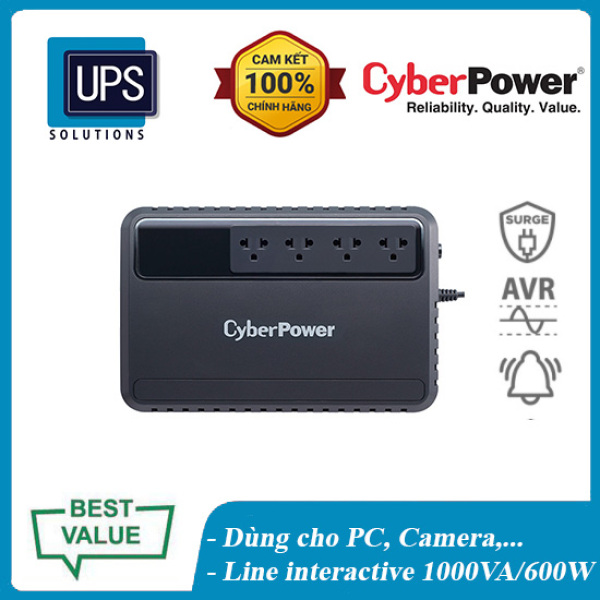 Bảng giá Bộ lưu điện CyberPower BU1000E - 1000VA/600W (New 100% Full Box) Phong Vũ