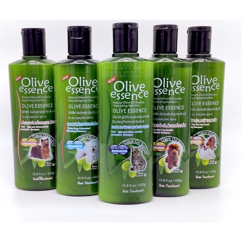 Sữa Tắm Cho Chó Mèo Olive Essence Chai 450Ml