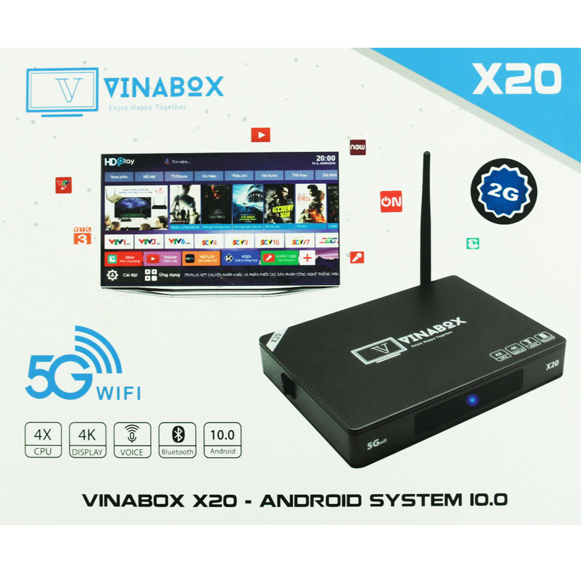 [HCM]VINABOX X20 - ANDROID 10 SIÊU MƯỢT