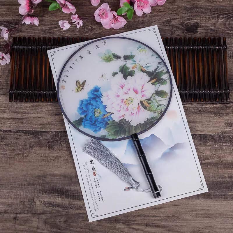 Quạt tròn trong suốt in hai mặt