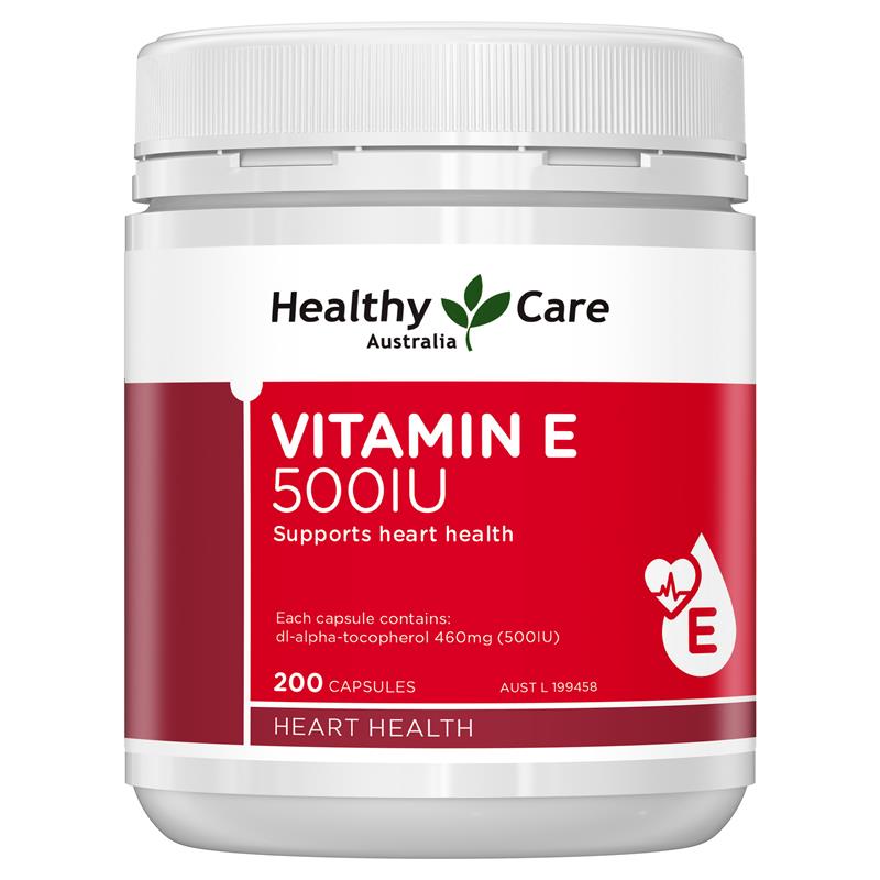 Vitamin E Healthy Care 500IU Viên uống bổ sung vitamin E của Úc 200 viên