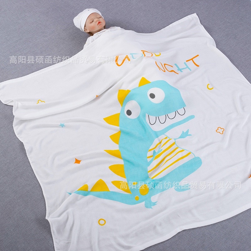 (được chọn mẫu) BooBoo Baby - Chăn cho bé chăn cotton lụa Aden size 110 x 110