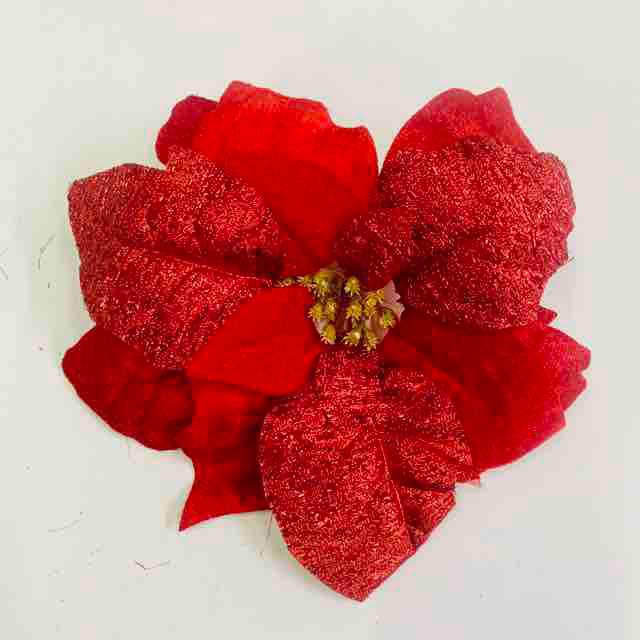 Sét 3 hoa trạng nguyên đỏ 23cm trang trí noel