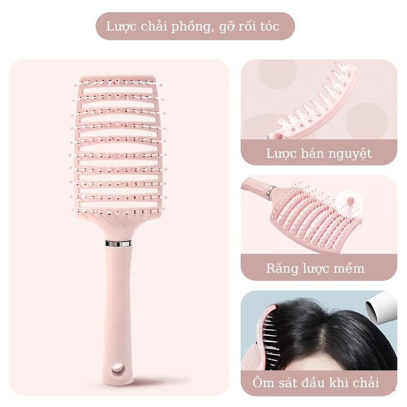 [MÀU NGẪU NHIÊN] Lược Chải Tóc Gỡ Rối Làm Phồng Tóc Tạo Kiểu