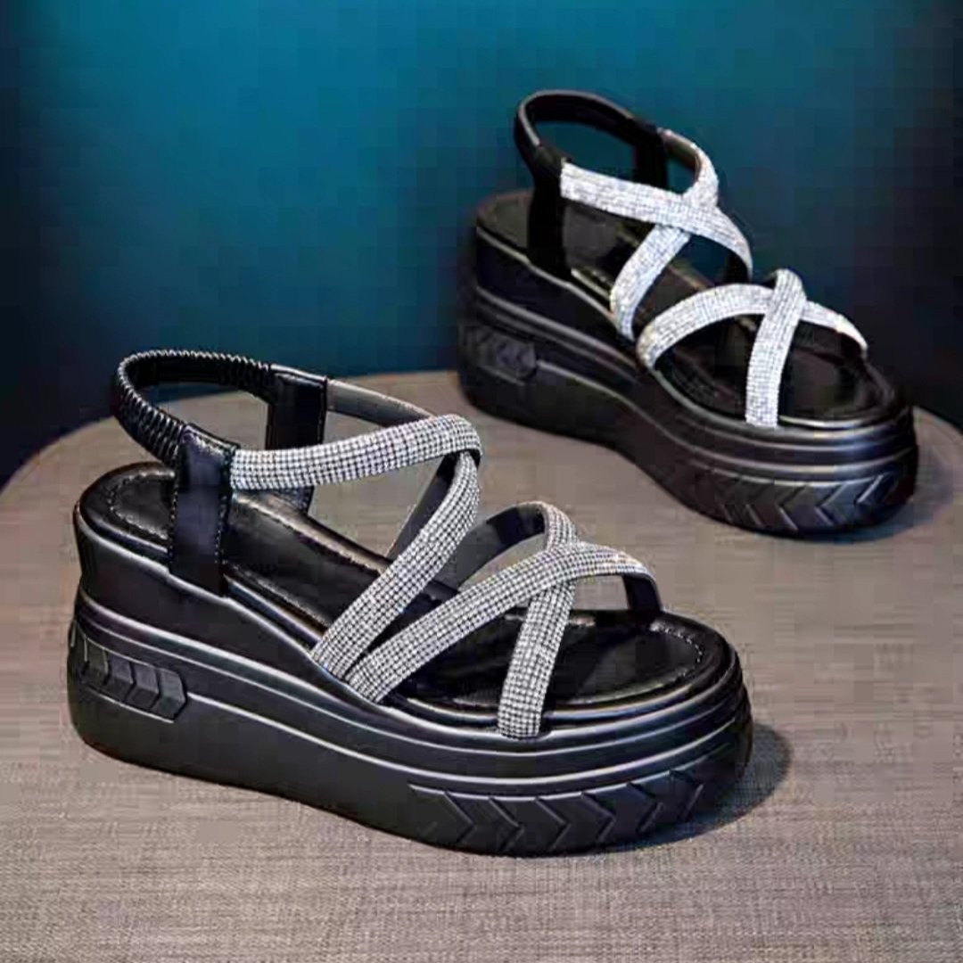 SANDAL XUỒNG QUAI CHÉO ĐÁ