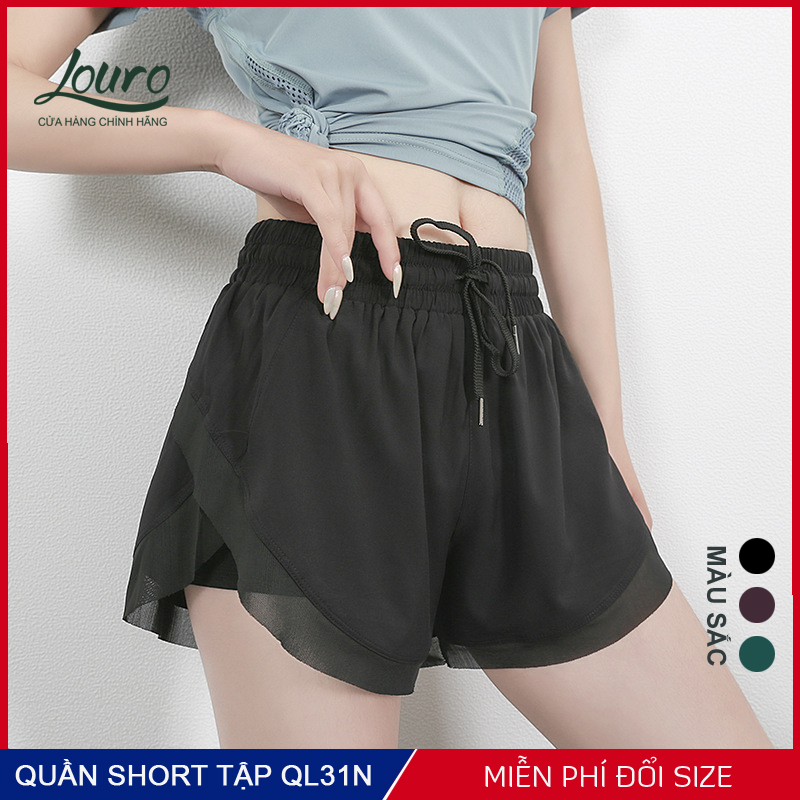 BÁO GIÁ ĐỒ TẬP GYM NỮ ADIDAS | Shopee Lazada Sendo Tiki mới nhất 76 Quần tập gym, yoga nữ 2 lớp Louro QL31N, kiểu đồ tập gym nữ mùa hè, chất liệu co giãn, thoáng mát