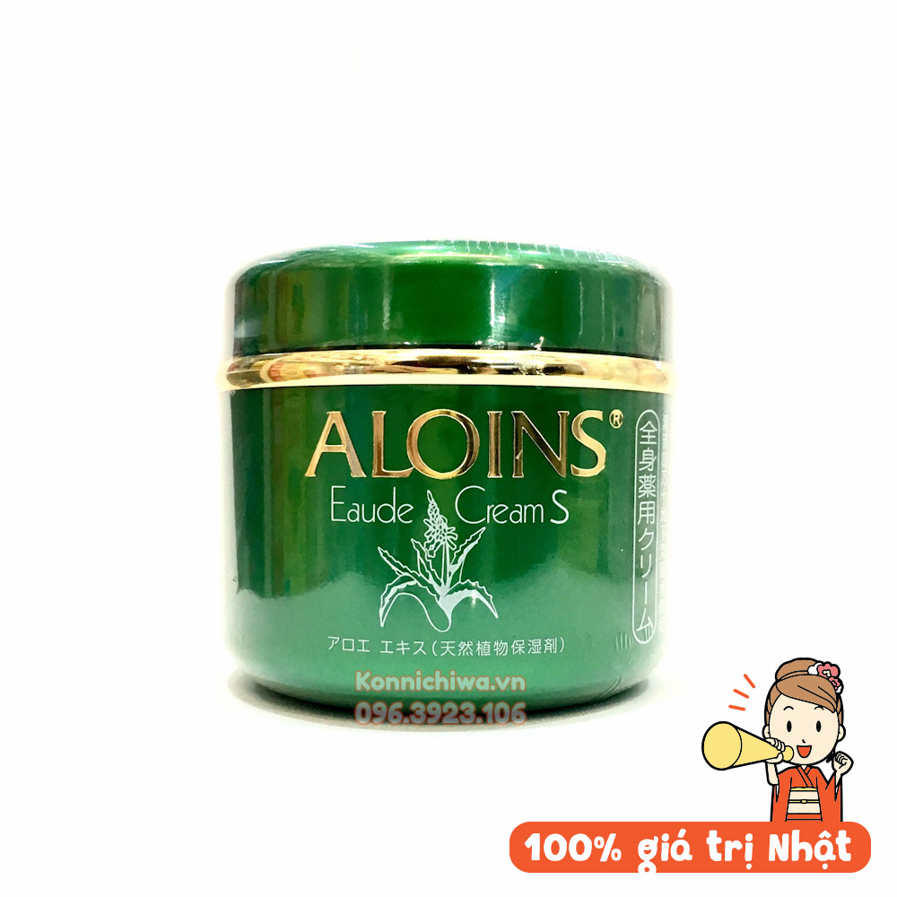 [Chính hãng-Auth] Kem dưỡng lô hội ALOINS Eaude Cream 185gr hàng nội địa Nhật Bản - Kem dưỡng ẩm vùng mặt và toàn thân, chiết xuất lô hội thiên nhiên