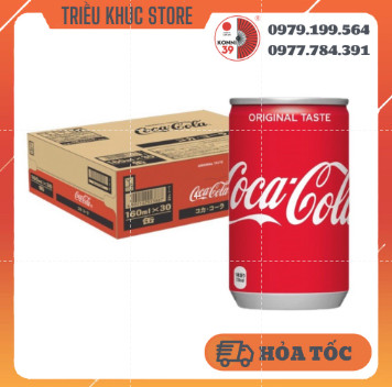 Coca Cola nhó size mini Original Taste vị nguyên bản Nhật Bản 160ml  thùng