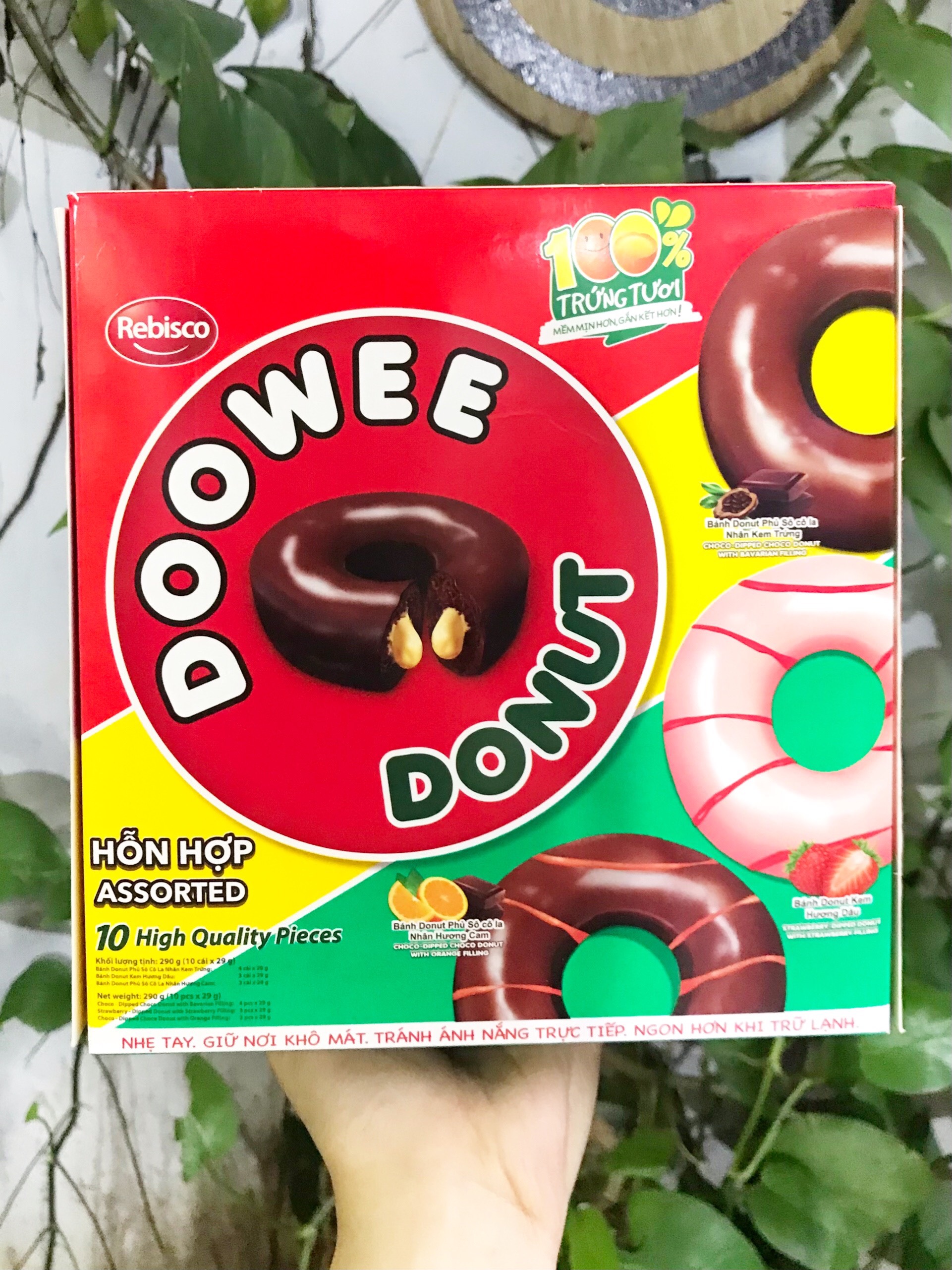 Bánh Doowee Donut Hỗn Hợp (Hộp 10 cái)