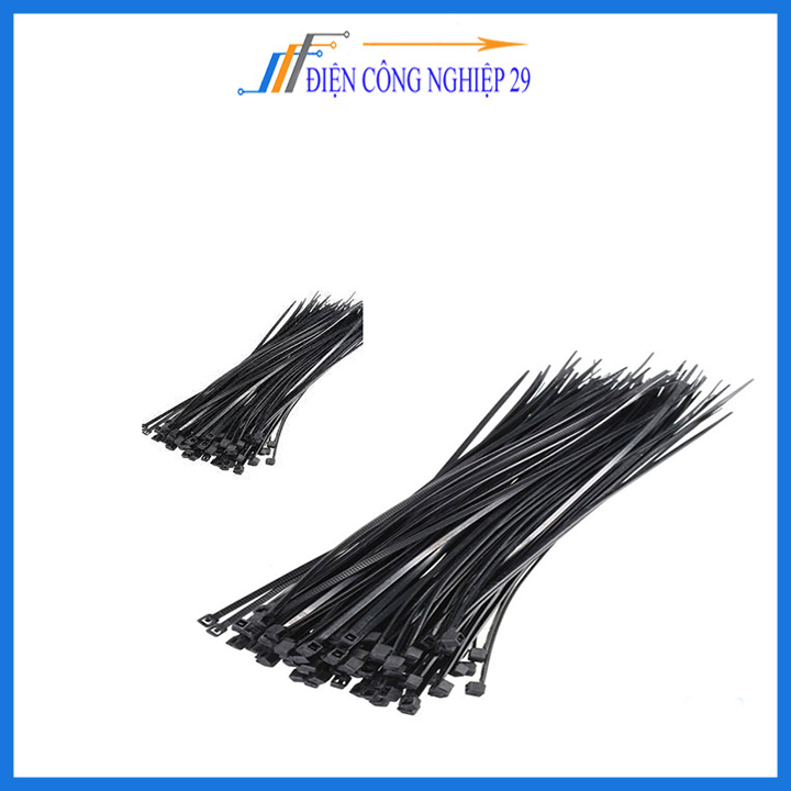 Gói 1000PCS Dây Thít Đen 3X150mm