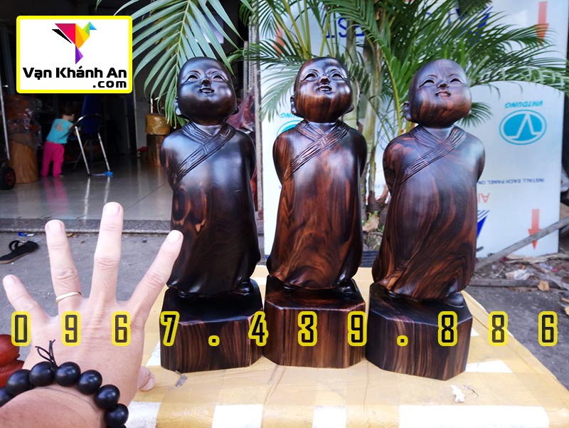 Tượng Chú Tiểu Tùy Duyên An Nhiên - Tượng Phong Thủy - Trang Trí Nhà Cửa Decor - Quà Tặng Để Bàn Làm Việc - Tượng Gỗ Đẹp - Pháp Duyên Shop