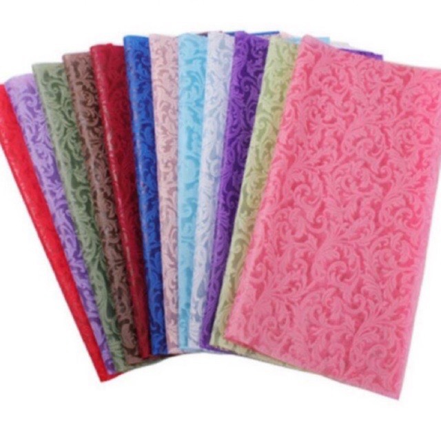 Giấy gói hoa - tập 20 tờ giấy mếch hoa văn gói hoa - trang trí oản