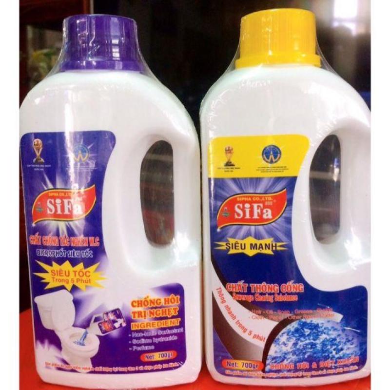 Combo 2 dung dịch chai thông cầu cống diệt khuuẩn 700ml giúp chăm sóc làm sạch khử mùi nhà cửa