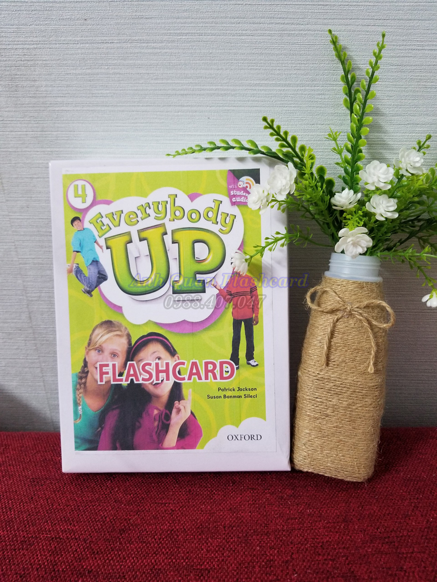 Bộ Flash card Everybody UP 4 (150 thẻ khổ A5 in 2 mặt)
