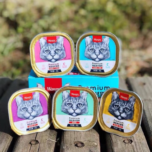 Pate Wanpy Premium Mousse Cho Mèo Hộp 40G