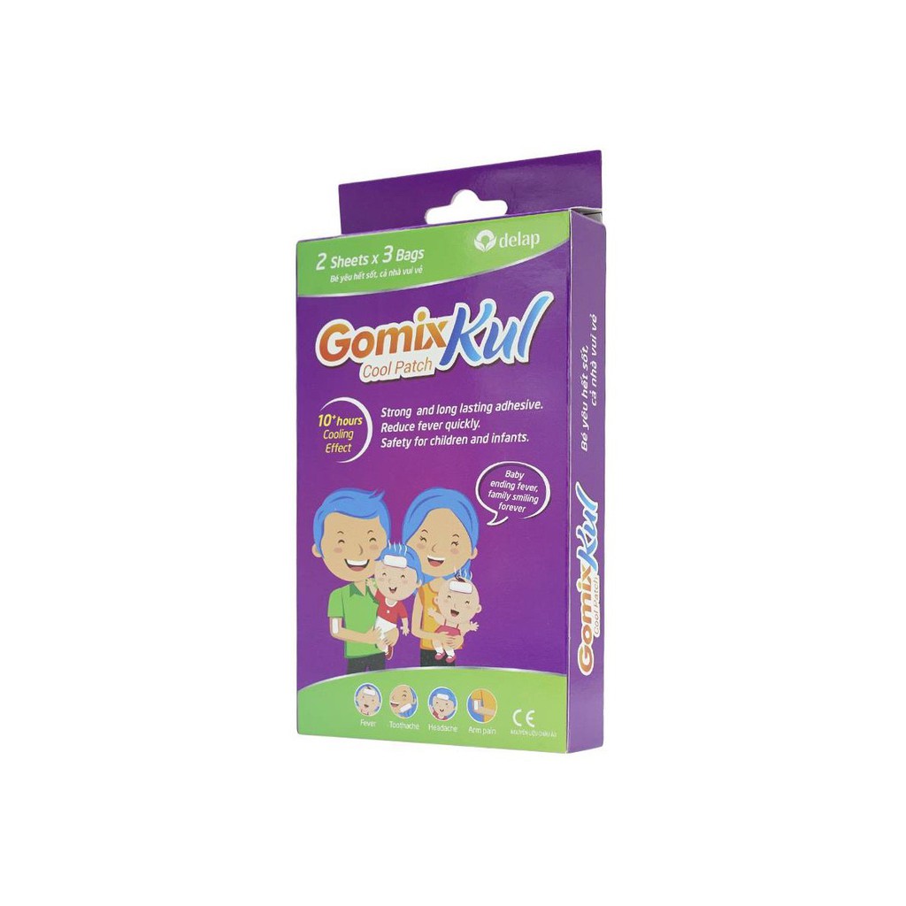 Miếng dán hạ sốt gomix kul coolpatch hộp 6 miếng