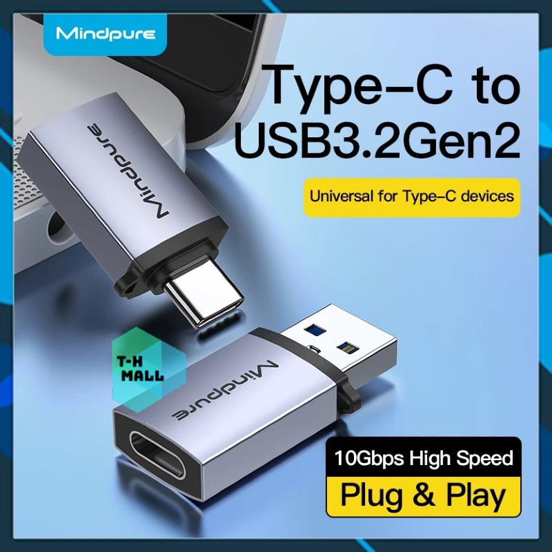 USB 3.2 Đầu chuyển đổi OTG adapter USB 3.2 OTG Type C sang USB A tốc độ cao 10Gbps Sạc và truyền dữ liệu Laptop