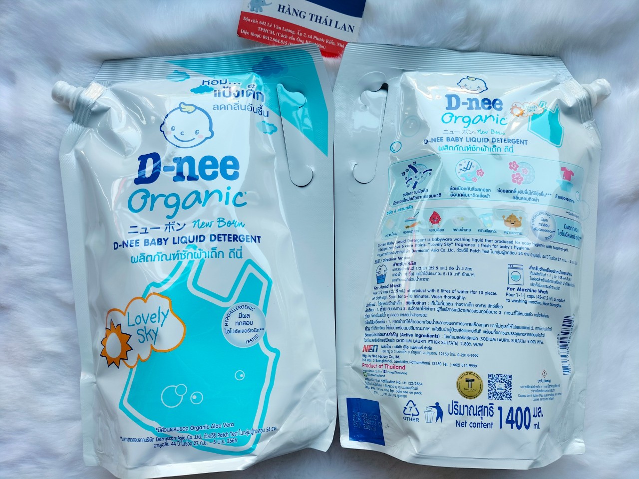 Nước giặt Dnee Thái Lan túi 1300ml