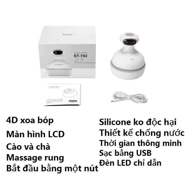 Mini Waterproof Head Massager-St701-702