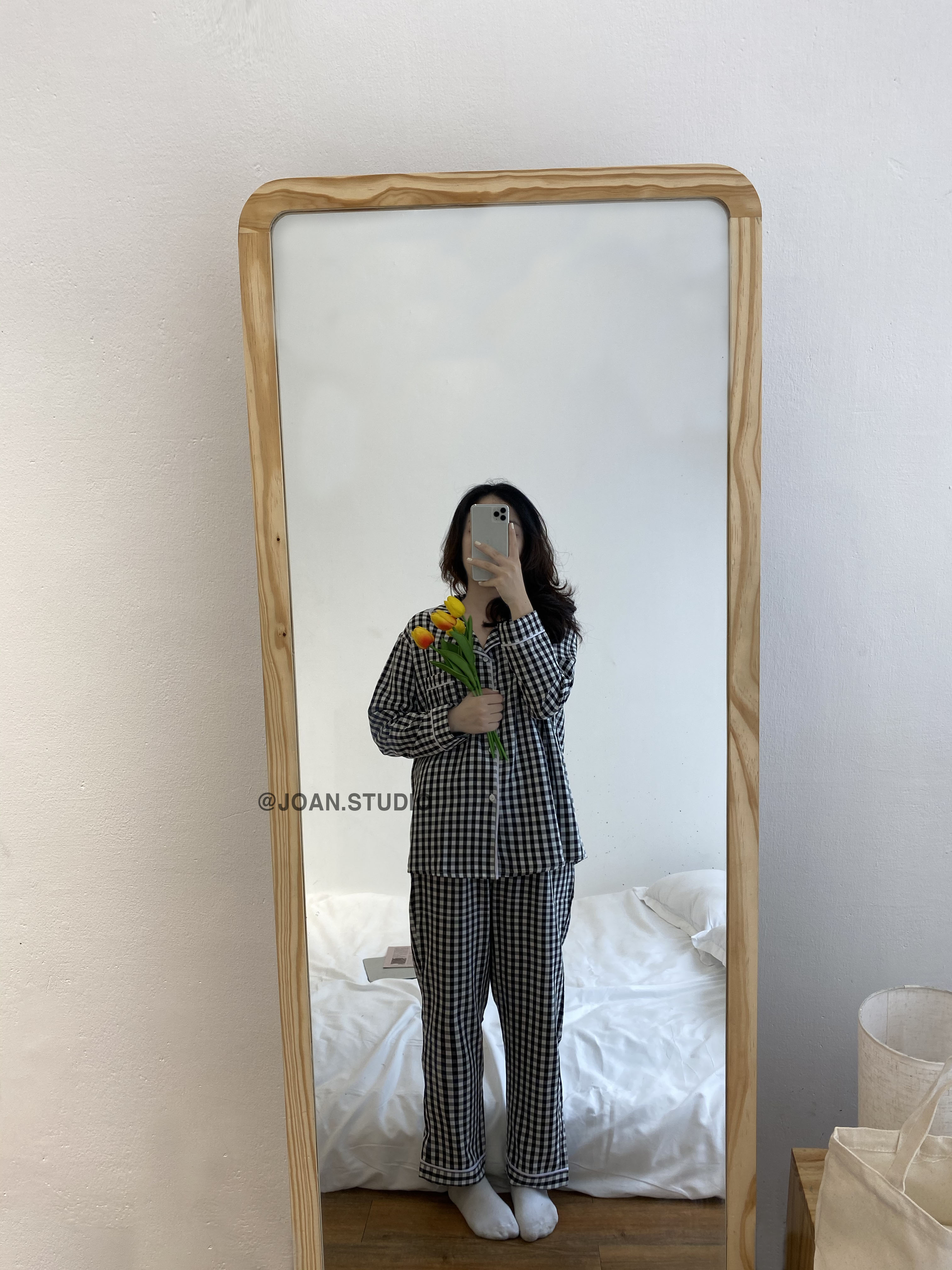 [LONG CARO PYJAMA] - Đồ Ngủ Nữ, Đồ Mặc Ở Nhà Chất Kate Bộ Dài