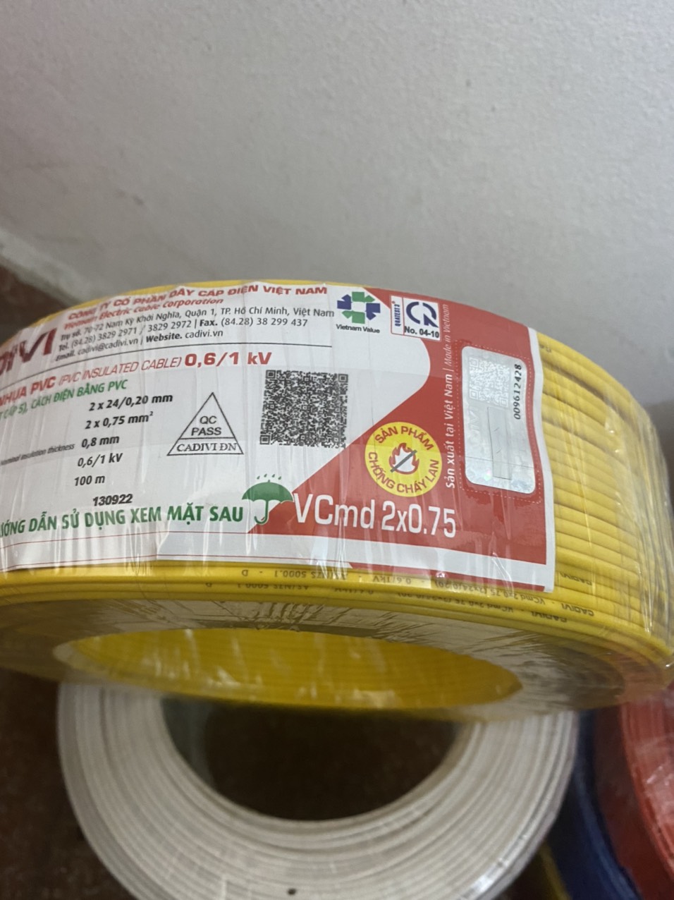 Dây điện cadivi đôi 2x0.75 (Cuộn 100 mét)