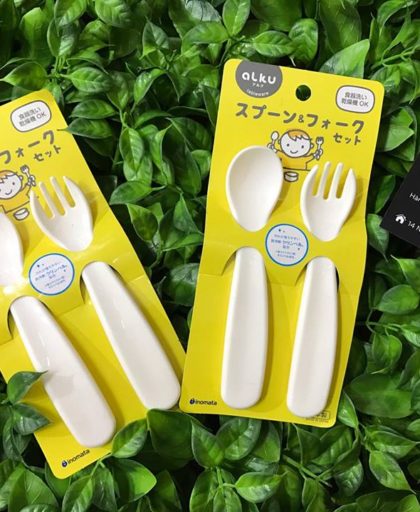 Set thìa dĩa Alku cho bé ăn dặm - hàng Nhật