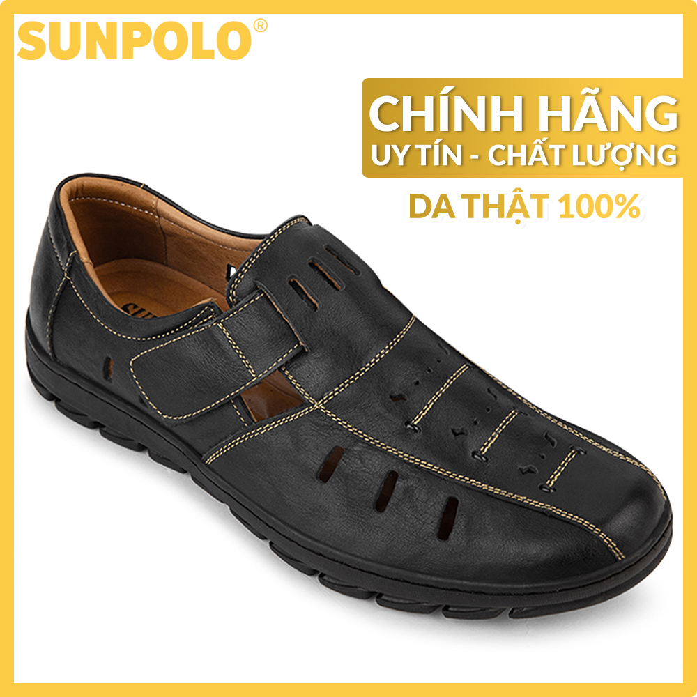 Giày Rọ Nam Da Bò SUNPOLO STA680 (Đen, Nâu)