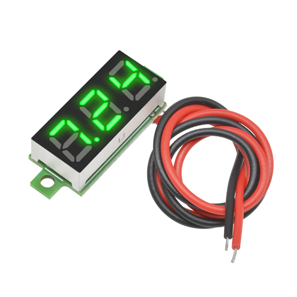 Foriot voltage tester, dc 3.7~30v mini digital dc voltmeter with 0.28 inch led display