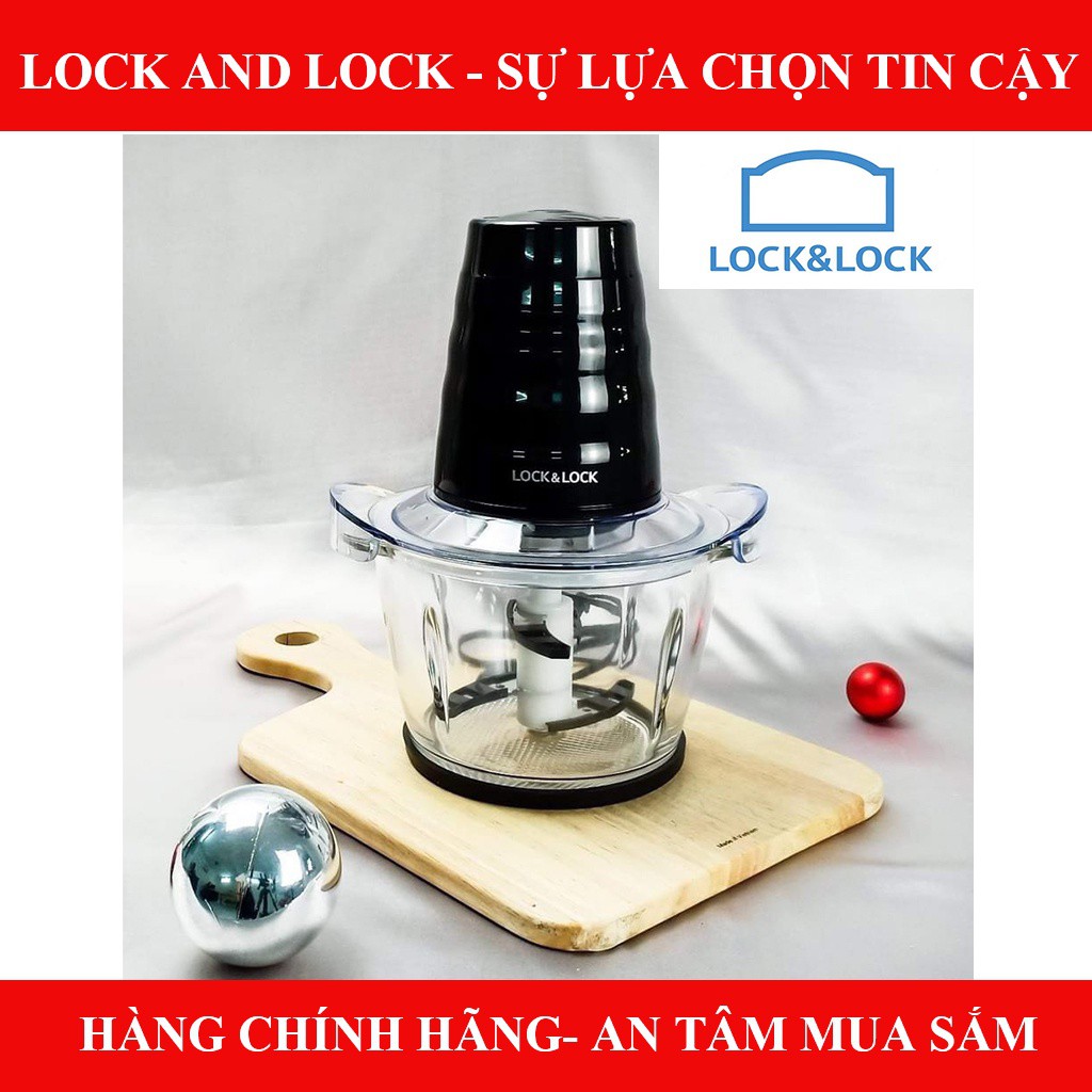 Máy Xay Thịt Lock&Lock Ejm156Blk 1Lít Cối Thủy Tinh.