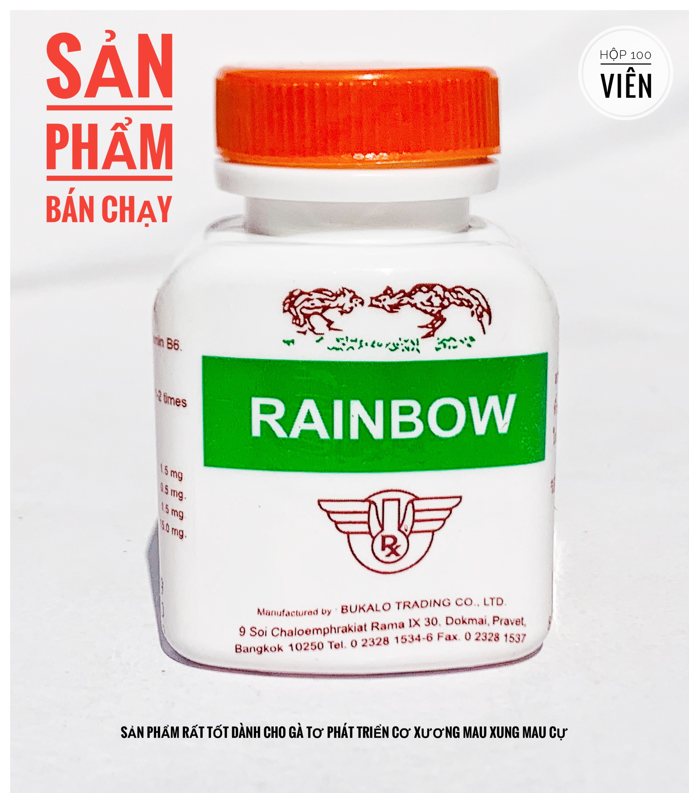 [HCM]Sản Phẩm Nuôi Gà Đá Rain Bow