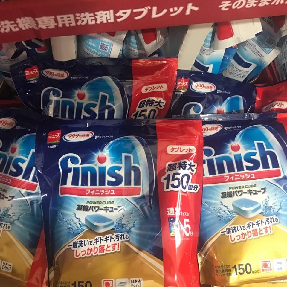 Combo 2 Túi Viên Rửa Chén Bát Finish Power Cube ( túi 150 viên )