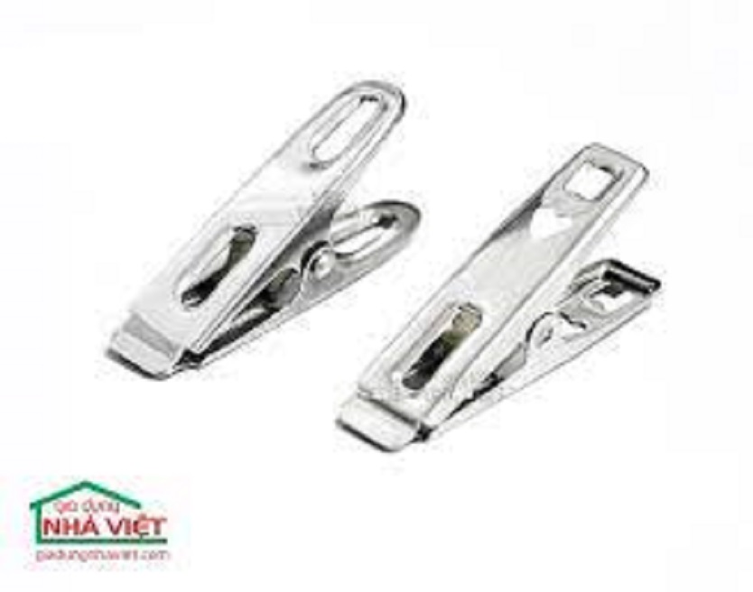 Vỉ 20 kẹp quần áo inox cao cấp