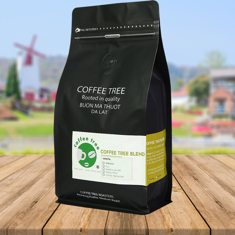 [ HCM ] Cà phê BLEND đặc biệt Coffee Tree (túi 500g dạng bột) kèm Phin nhôm Cao cấp
