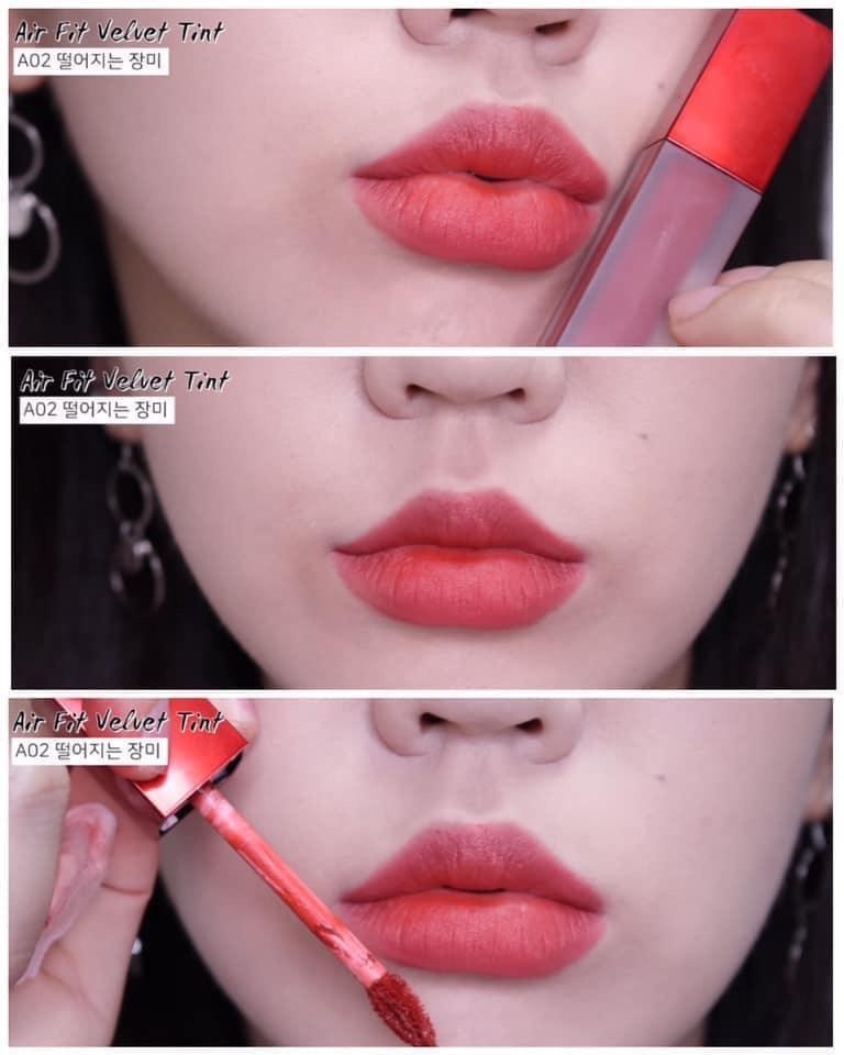 Son black rouge A02 màu cánh hoa hồng khô