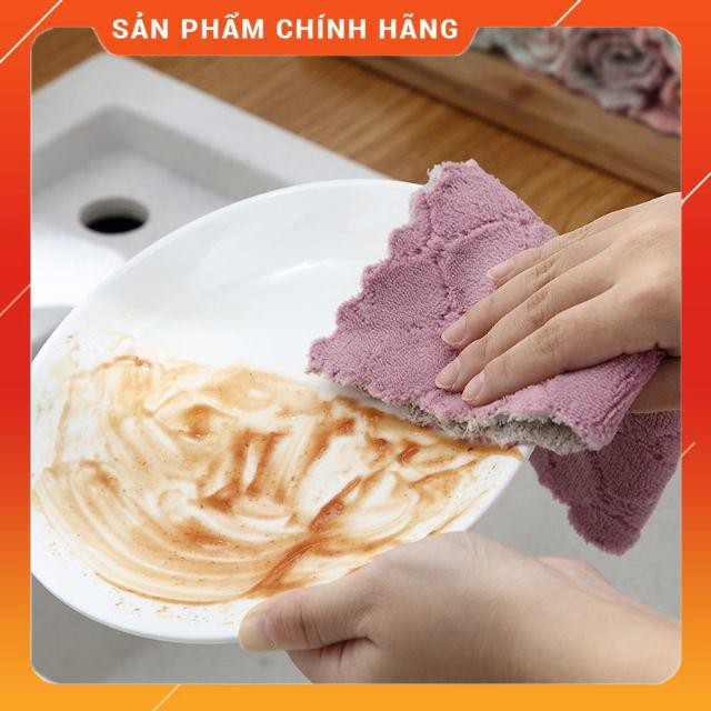 Combo 10 khăn lau đa năng 2 mặt viền ziczac
