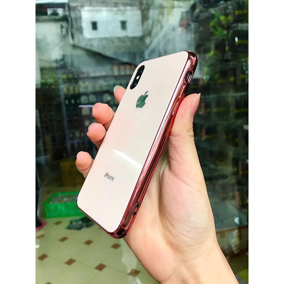 Ốp Lưng Kính Cường Lực iPhone 7 Plus/ 8 Plus (Kính Cường Lực lưng Viền Dẻo Cùng Màu)123123